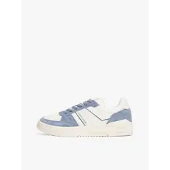 TOMMY HILFIGER - Tenis azul de mezcla de ante y suela cupsole