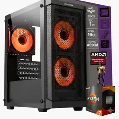 AMD - TORRE GAMER RYZEN 7 5700G/ 16GB RAM /1TB SSD/ BOARD A520M/ CHASIS 4 FANS