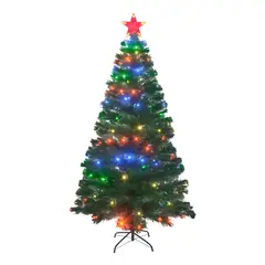 JARDIMEX - Arbol Navidad Led Fibra Optica 180 Cm 200 Ramas + Estrella
