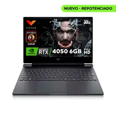 HP - Portátil Gamer Victus 15-fb3022la AMD R7-7445HS 16GB RAM 512GB SSD RTX4050 6GB