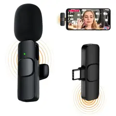 COLME TECHNOLOGY HOME - Micrófono De Solapa Inalámbrico Para Movíl Smartphone Tipo C - F2