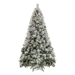 JARDIMEX - Arbol De Navidad Nevado 1.90m Con Piñas Navideñas 1256 Ramas