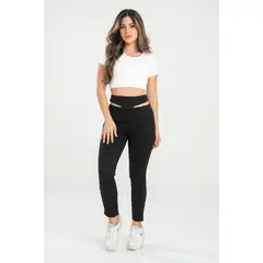 RAGGED - Pantalon chrystie Negro