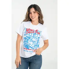 RAGGED - Camiseta wine Blanco