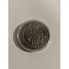 USA - Moneda Conmemorativa Vikingo Nordico Odin Bronce Baño Plata