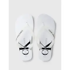 CALVIN KLEIN - Sandalias blanco de playa con monologo