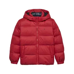 TOMMY HILFIGER - Chaqueta roja Para Niño Essential relleno de plumón