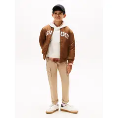 TOMMY HILFIGER - Pantalón café Para Niño cargo Essential de Ripstop
