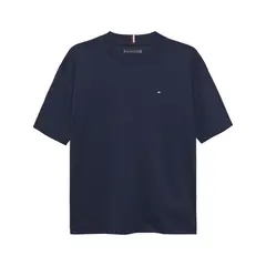 TOMMY HILFIGER - Camiseta azul Para Niño de punto con logo bordado