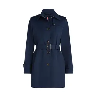 TOMMY HILFIGER - Rompe azul vientos trench con múltiples botones