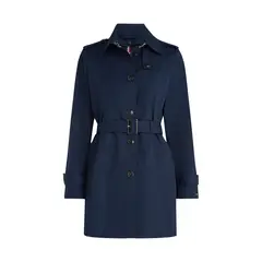 TOMMY HILFIGER - Rompe azul vientos trench con múltiples botones