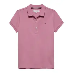 TOMMY HILFIGER - Polo rosado Para Niña con puños festoneados