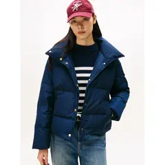 TOMMY HILFIGER - Chaqueta azul acolchada con escudo bordado