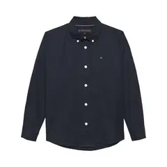 TOMMY HILFIGER - Camisa azul Essential de algodón Oxford