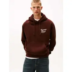 TOMMY HILFIGER - Buzo marrón con capota y logo gráfico Tommy Jeans