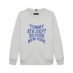 TOMMY HILFIGER - Saco gris Para Niño varsity con logo universitario gráfico