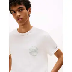 TOMMY HILFIGER - Camiseta blanca Heritage con logo de béisbol Tommy Jeans