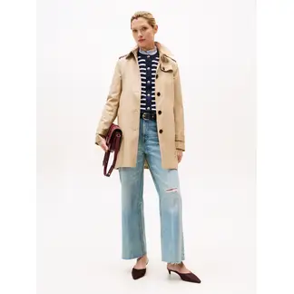 TOMMY HILFIGER - Rompe beige vientos trench con múltiples botones