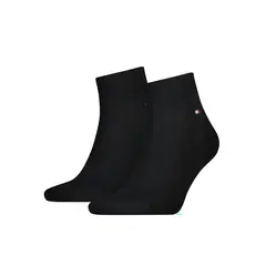 TOMMY HILFIGER - Pack negro de dos pares de medias tobilleras