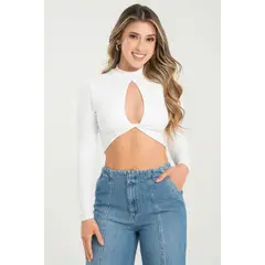 RAGGED - Crop top beanie Rojo carnauba