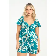 RAGGED - Blusa beach Verde pato