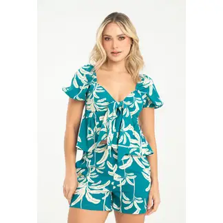 RAGGED - Blusa beach Verde pato