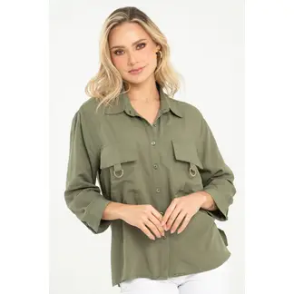 RAGGED - Camisa mhirza Verde militar