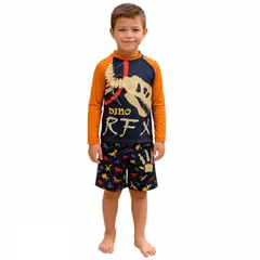 1AMIGO - Traje de baño Infantil Buzo y Pantaloneta - Dinosaurio