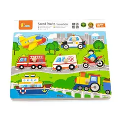 VIGA - Rompecabezas Sonoro Transporte Niños