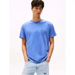 TOMMY HILFIGER - Camiseta azul Heritage con logo de béisbol Tommy Jeans