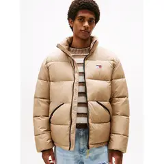 TOMMY HILFIGER - Chaqueta beige acolchada con efecto arrugado Tommy Jeans