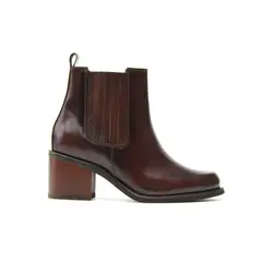 ANTONINA SHOES - Botines en Cuero Café - Antonina