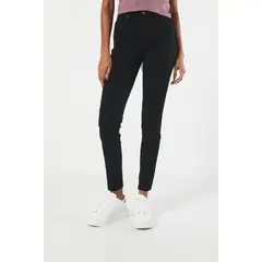 KOAJ - Jean negro tipo jegging con tiro alto y bolsillos Mujer