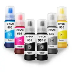 EPSON - JUEGO TINTAS T554 NEGRO Y T555 COLORES