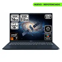 ASUS - Portátil Vivobook Amd Ryzen Ai 7 350 Ram 16Gb Ddr5 Ssd 512gb 16 Pulg Computador Portátil
