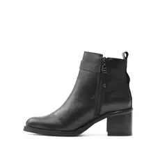 ANTONINA SHOES - Botines en Cuero Negro con Hebilla - Antonina