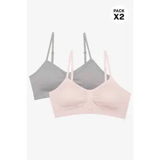 LILI PINK - Top seamless para adolescentes paquete x2