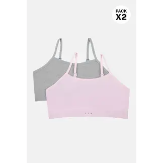LILI PINK - Top para niña paquete x2 con tecnología sin costuras