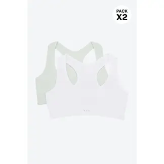 LILI PINK - Top para niña con tecnología sin costuras paquete x2