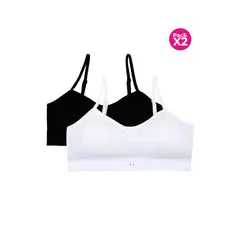 LILI PINK - Paquete x2 top sin costuras copas removibles