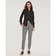 PATPRIMO - Pantalón Clásico Estampado Para Mujer Negro