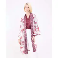 PATPRIMO - Chaqueta Para Mujer Kimono Color Blanco Marca #30080562