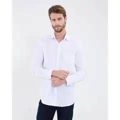 PAT PRIMO - Camisa Para Hombre Manga Larga Con Bolsillo Cuello Italiano Color Blanco Marca Patprimo #44013145