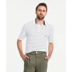 PATPRIMO - Polo Para Hombre Cuello Maquina Con Bolsillo Color Blanco Marca #44111106