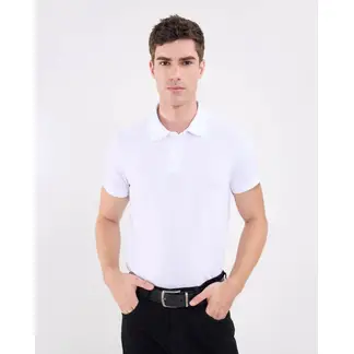 PATPRIMO - Polo Para Hombre Cuello Tejido Sin Bolsillo Color Blanco Marca #44112696