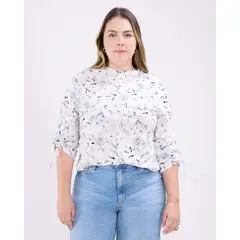 PATPRIMO - Camiseta De Mujer Manga 3/4 Color Crema #14091411