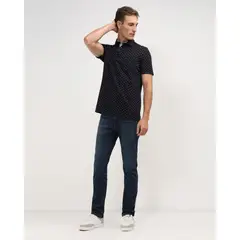 PATPRIMO - Polo Cuello Maquina Estampada Para Hombre Azul