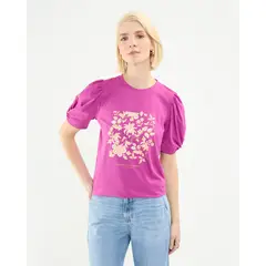 PATPRIMO - Camiseta Para Mujer Manga Corta Color Morado Marca #30093656
