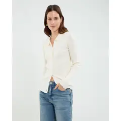 PATPRIMO - Saco Para Mujer Cardigan Color Crema Marca #30330626