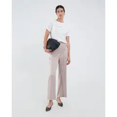 PATPRIMO - Pantalón Casual Tiro Alto Para Mujer Café